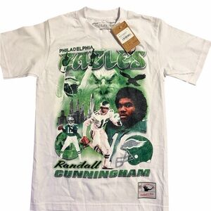 Mitchell & Ness Philadelphia Eagles White Graphic Tee